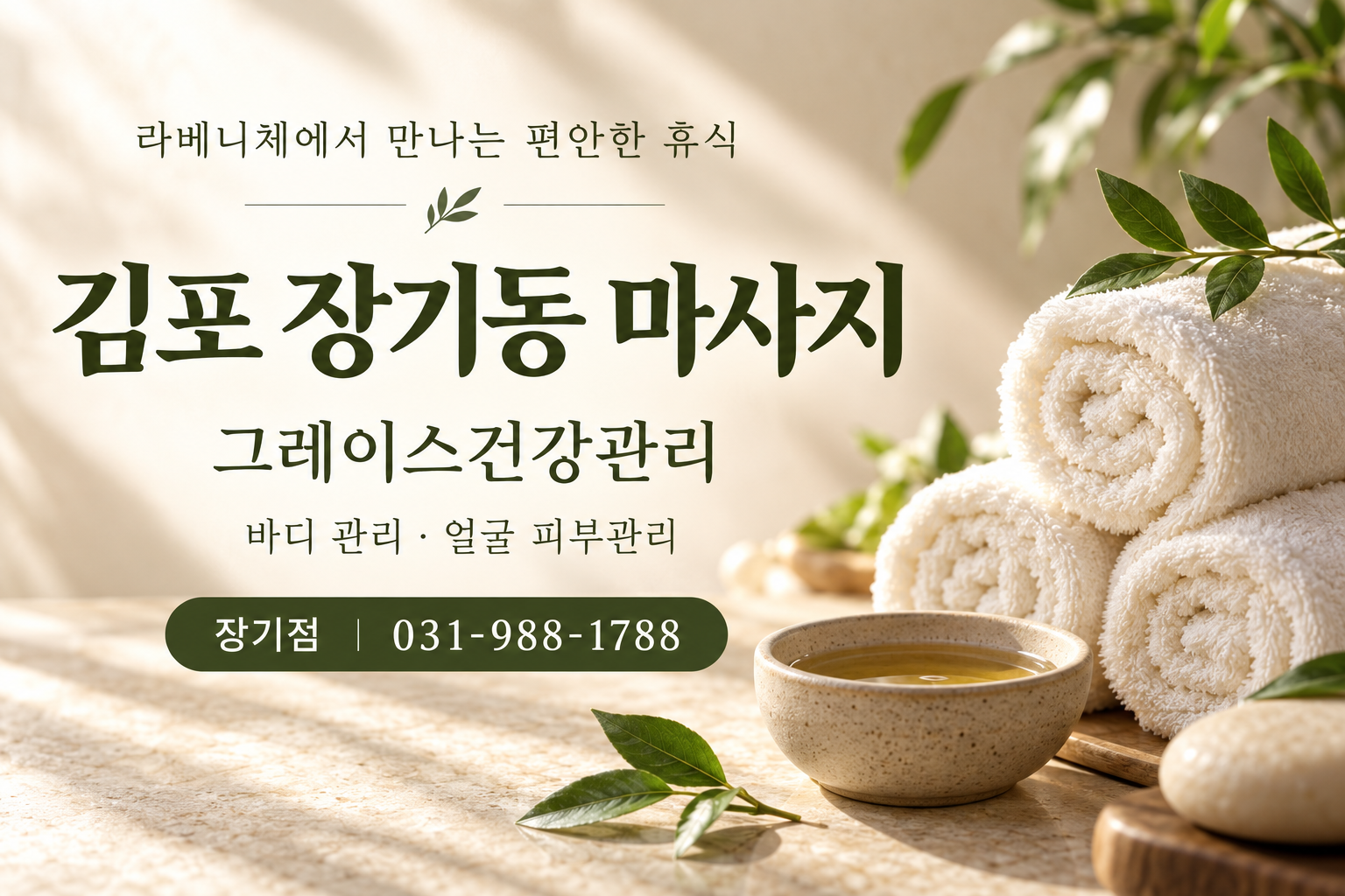 김포 장기동 마사지 그레이스건강관리 안내
